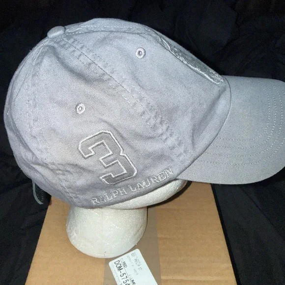 Polo Cap Grey big logo #3 🇺🇸 leather strap OS sendoffers followcloset RARE - Picture 2 of 8
